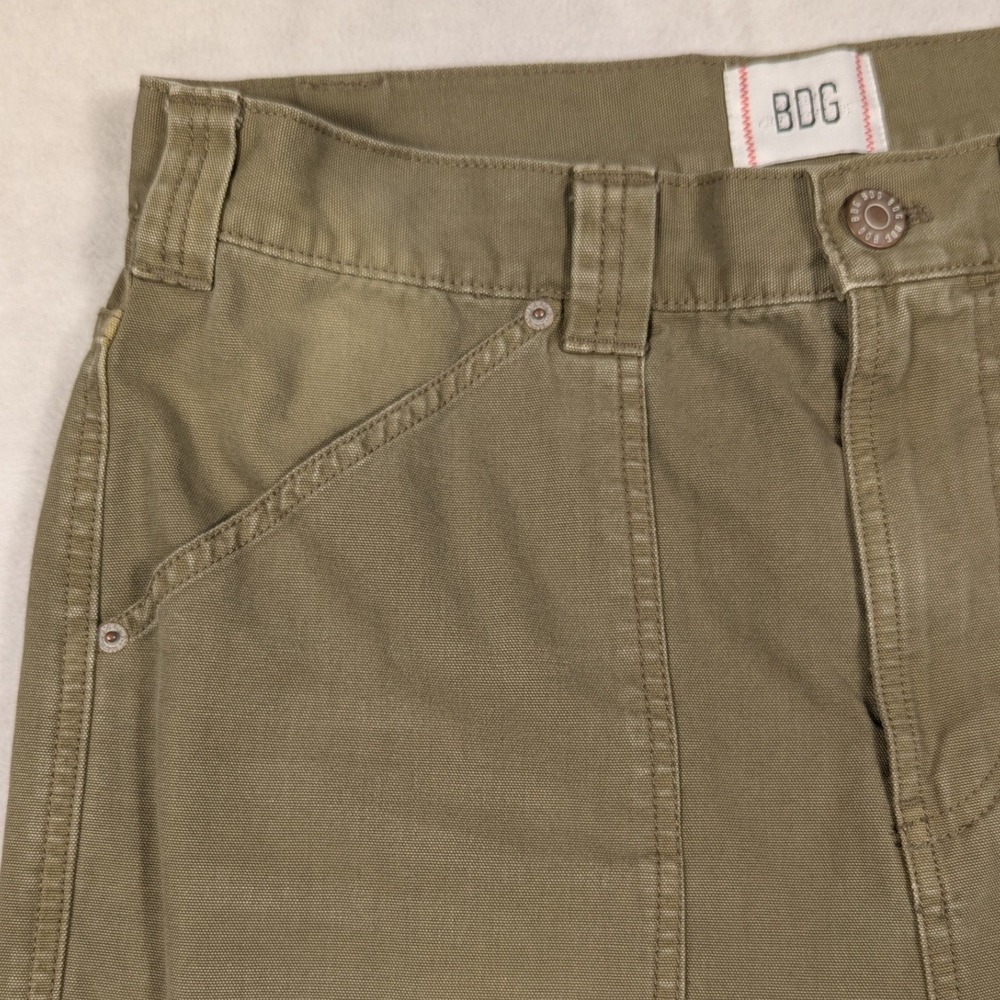 BDG Urban Outfitters Olive Green Canvas Workwear Utility‎ Pants Womens 32